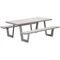 Garden Impressions Bell Picknick Set - 200x178xH75 cm - Taupe - light teak Vironwood
