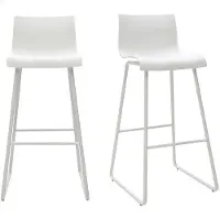 Miliboo - Design-Barhocker Weiß 76 cm (2er-Set) ONA