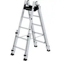 MUNK Günzburger Steigtechnik Sprossen-Stehleiter treppengängig 2x5 Sprossen