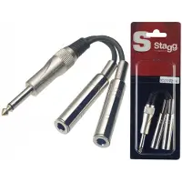 Stagg YC-0,1/1P2PFH Adapterkabel 2 x Mono-Klinkenbuchse/ Mono-Klink...