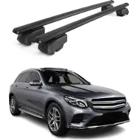 Omtec Dachträger Grundtäger für Mercedes GLC X253 2015-2022 75kg Alu Schwarz 2 tlg