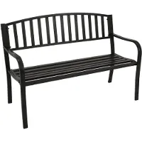Degamo Gartenbank NEWPORT 2-sitzer 127cm, Metall schwarz