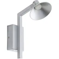 LUCANDE Steve LED-Wandleuchte, alu, 24cm, USB, dimmbar - , Steve, dimmbar, Metallisch, für Wohnzimmer, Metall, Modern