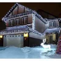Salcar 5m 200 LED Lichterkette Eisregen LED Lichterkette Weihnachten, Lichtervorhang Fenster , 8 Betriebsmodi mit Memory-Funktion - Kaltweiß