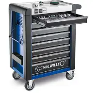 Stahlwille Werkstattwagen 95/8 PRO 8 Schubl. 496 x 827 x 1020 mm blau, RAL 270 30 35; schwarz, RAL 9005