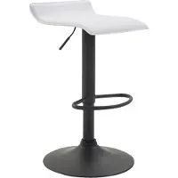 DELUKE Barhocker DERID - Kunstleder Weiß 36x39x63 cm Schwarz | Barstuhl Höhenverstellbar Drehbar Tresenhocker Tresenstuhl Kneipenhocker Kneipenstuhl