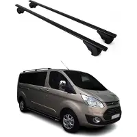 Omac Dachträger Grundtäger für Ford Tourneo Custom 2012-2023 75kg Metall Schwarz 2x