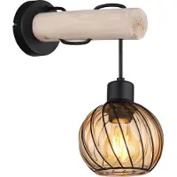 Globo Lighting Wandleuchte Metall schwarz matt, 1x E27