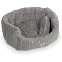 Nobby Ceno, Beheiztes Haustierbett, Drinnen, Hund, Grau, Oval, Einfarbig