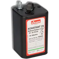 Nissen Konstant 25 4R25 Batterie 6V 25–28Ah – passend für Warnleuchten, Baken & Verkehrssicherung