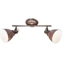 Globo Strahler Metall rostfarben, 2x E14