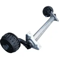 Al-Ko COMPACT gebremste Anhängerachse 750 kg 5x112 700 mm 1100 mm Bremsachse für PKW Anhänger Autoanhänger Transportanhänger Kippanhänger Bollerwagen