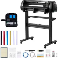 Vevor Vinylschneidemaschine mit 72 cm max. Zufuhrbreite &amp; Doppelklingen &amp; LED-Anzeige