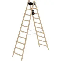 Proregal Sprossen-Stehleiter Holz 2x10 Sprossen