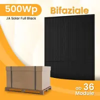 Jasolar JA Solar 450Wp Full Black Paneel Bifaziale N-Doppelglas-Monomodul Solarmodul - 36 Stücke / Selbstabholung