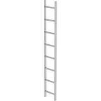 MUNK Günzburger Steigtechnik MUNK Schachtleiter aus Edelstahl 300mm breit 8 Sprossen 2,24m lang