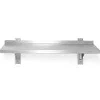 Hendi Wandablage einstellbar, einfach, mit 2 Halterungen, 1200x300x(H)600mm