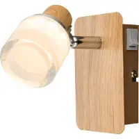 Globo Lighting Globo Alonis Strahler Holz Braun, 1xLED; 56000-1