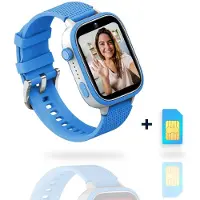 AngelTech Kinder SmartWatch Ultra – Slim Size – 4G - GPS Uhr für Kinder - 1GB RAM – 8GB ROM - Smartwatch für Kinder - Inklusive SIM-Karte - Blau