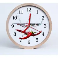 Tulup Holzuhr 30fi cm wanduhr - Chili-Pfeffer