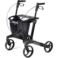 Sunrise Medical Gemino Rollator 30 black, Leichtgewicht-Rollator, Körpergröße 150-200cm