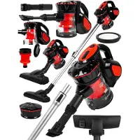 Malplay Handstaubsauger 5in1 600W Zyklon Staubsauger 5in1 Beutellos für Autos Zuhause Camping