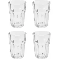 Excellent houseware Set mit 4 Gläsern , Glas, 8x12 cm, 360 ml, transparent