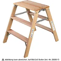 Iller-Leiter Iller Holz- Gipserbock, beidseitig begehbar mit großer Standfläche 2x2 Stufen und 2,45m AH