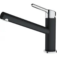 Franke Armatur ORBIT in CHROM-ONYX mit Festauslauf / Küchenarmatur / Einhebelmischer