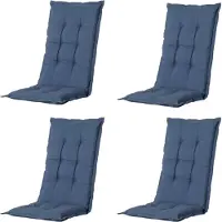 Madison - Gartenstuhlauflage High Back Panama saphirblau - Ca. 123x50 cm - 4er-Set