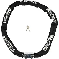 Stahlex Fahrradschloss Kettenschloss SuperLock 399 150 cm Stahl Massivschloss schwarz