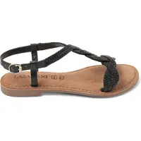 Lazamani Aida Damen Leder-Sandalen Black Größe 40