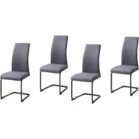 HTI Schwingstuhl SallyP Grau hohe Rückenlehne 42x99x56 cm Sitzhöhe 47,5 cm
