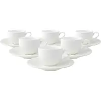 Villeroy & Boch New Cottage Basic Espressotasse mit Untertasse 50 ml 6er Set