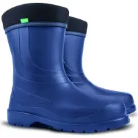 Demar Damen Gummistiefel Laura Regenstiefel Garten Arbeitsschuhe EVA gefüttert Blau 41