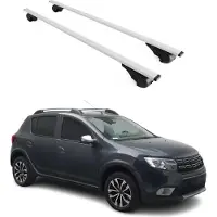 Omac Dachträger Grundtäger für Dacia Sandero Stepway 2012-2020 75kg Metall Silber 2x