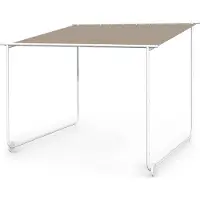 Blumfeldt Pergola, Metall Pavillon mit Polyester Schiebedach und Bodenrollen, Sonnensegel mit Gestell, Mobile Überdachung Freistehend, Sonnenschutz für Garten & Terrasse, Gazebo Wasserdicht & Stabil