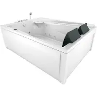 AcquaVapore Whirlpool Pool Badewanne Wanne W12H-TH-A 135x180cm
