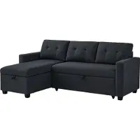 VitaliSpa Sofa L Form Campina Anthrazit 226 x 163 cm mit Schlaffunktion, Model 49808