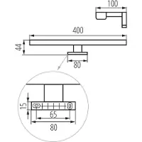 Kanlux S.A. Lineare LED-Möbelleuchte ASTIM Chrom IP44 34932