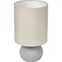Osram Decor Impact dekorative Tischleuchte aus Beton mit E27 Fassung, 220mm, IP20, beige und grau