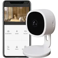 Calex Smart Security Sicherheitskamera, 2K WLAN IP-Kamera mit App-Steuerung, Nachtsicht & 2-Wege-Audio, für Innenbereich
