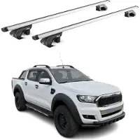 Aurilis Dachträger Grundtäger für Ford Ranger 2011-2025 4 tür 90kg Alu Silber 2 tlg ABE