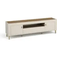Bettso Hängende RTV Schrank mit Regal für Wohnzimmer stilvolle MOSSA Cashmere Beige