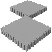 Gorilla Sports Schutzmatten Set - 16 Matten, 60x60x1,2 cm, rutschfeste, EVA Schaumstoff, 5,76 m², Grau- Bodenschutzmatten Fitness, Bodenmatte, Puzzlematten, Unterlegmatte, Trainingsmatten