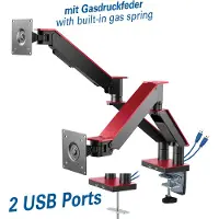 My Wall HL 25-2 TV-Ständer 88,9 cm (35") Schwarz, Rot