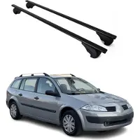 Omtec Dachträger Grundtäger für Renault Megane Grandtour 2002-2016 75kg Metall Schwarz
