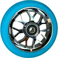 Fantic26 Spy7 Stunt-Scooter Rolle 110mm Abec11 Chrome/Pu Türkis