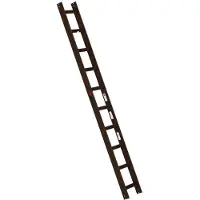 Euroline Premium Kaminkehrerleiter 10 Sprossen RAL8014 Braun