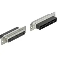 DeLOCK D-Sub HD 44 Pin Crimp Stecker zu 2 x RJ45 Buchse mit Montagesatz beige, D-Sub 44pin, 2x RJ-45, Beige